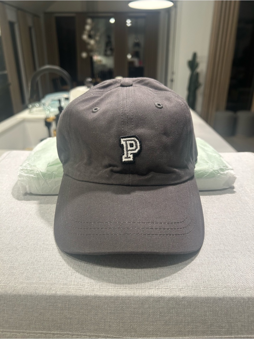NWT VS PINK Embroidered Baseball Cap - Gray